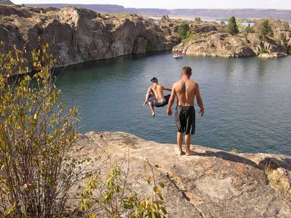 Jumping at Banks Lake Banks Lake WA