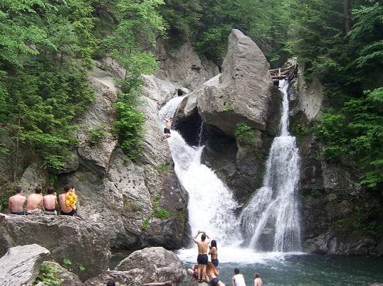 Jumping at Bash-Bish Falls South Egremont MA