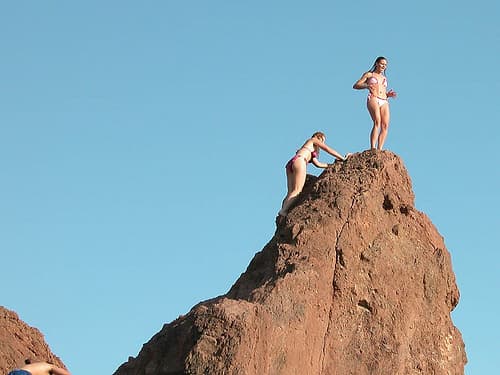 Box Canyon Cliff Diving in California