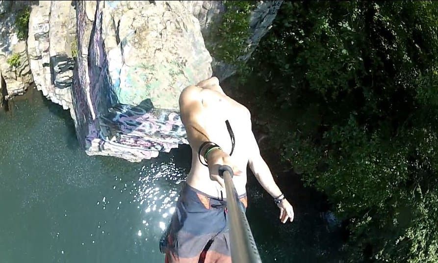 Jumping at Peace Rock Hamburg PA