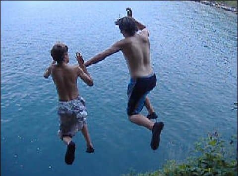 Jumping at Summersville Lake Summersville WV