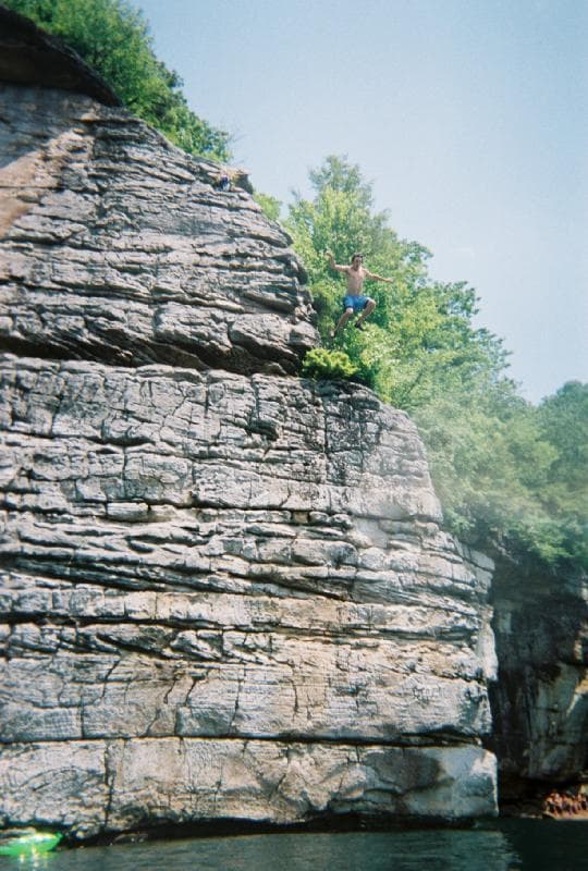Summersville Lake Cliff Diving in West Virginia