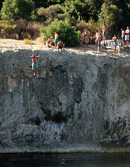 cliff jumping