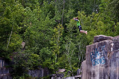 cliff diving