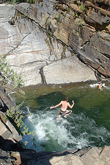 cliff jumping