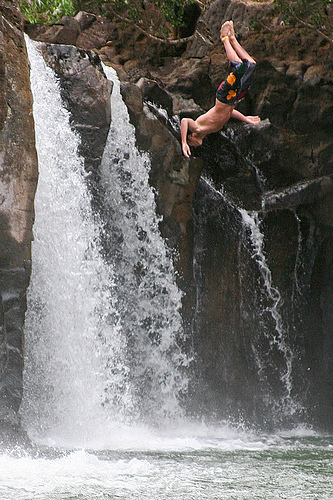 cliff diving