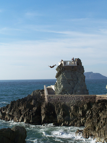 cliff diving