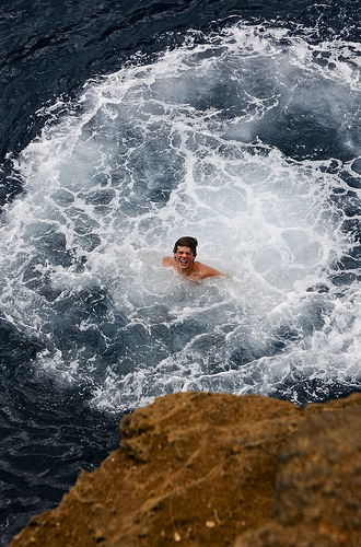 cliff diving