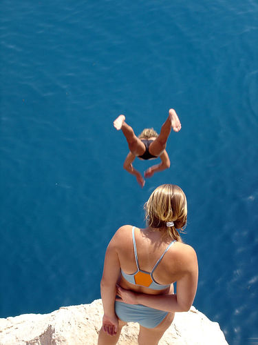 cliff diving