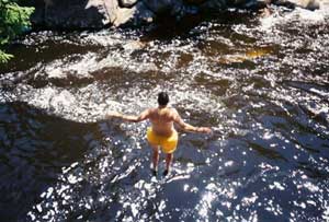 Jumping at Ausable Ausable River NY