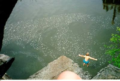 Pothole Park Cliff Diving in Wisconsin