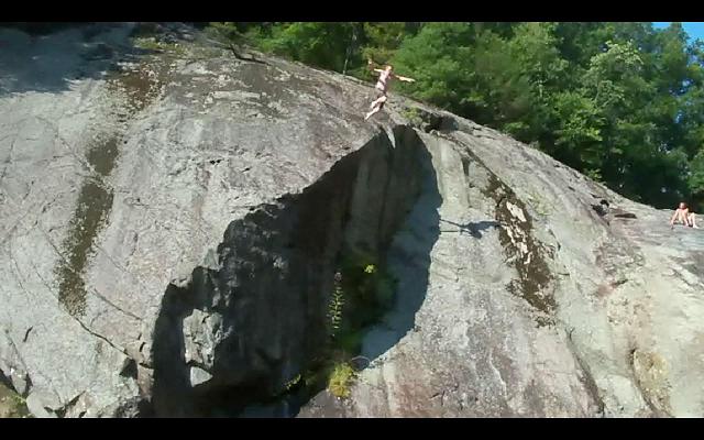 South Harpers Falls Cliff Diving in North Carolina
