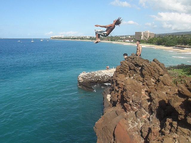 Wai`Anapanapa Park Cliff Diving in Hawaii
